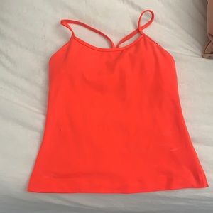 Hot pink lululemon power y tank top